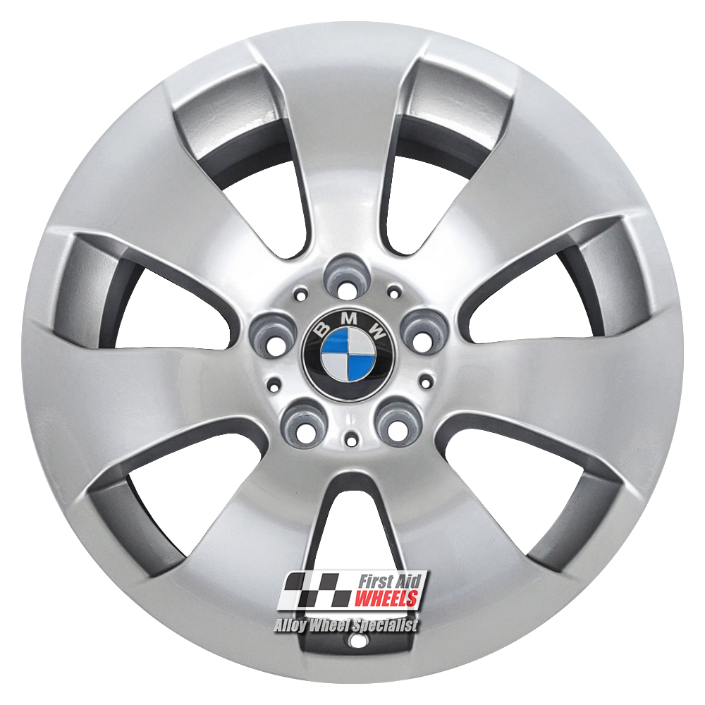 R181S EXCHANGE SERVICE BMW 3 SERIES E90 E91 4x17 GENUINE STYLE 158 SILVER ALLOY WHEELS First Aid Wheels